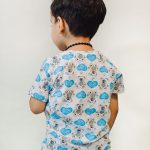 تیشرت پنبه بچه گانه با طرح خرس آبی