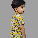 تیشرت پنبه بچه گانه با طرح پاندا زرد