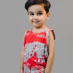 رکابی پنبه بچه گانه با طرح قرمز