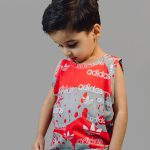 رکابی پنبه بچه گانه با طرح قرمز